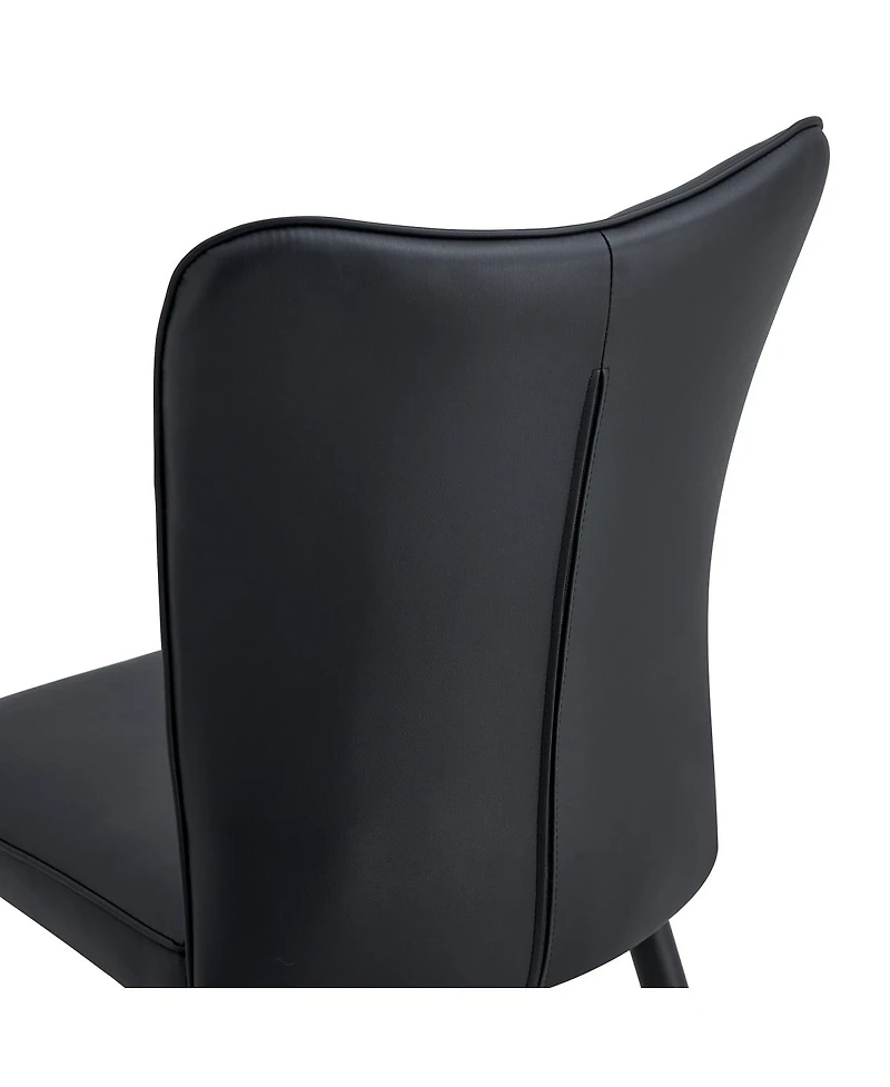 Streamdale Furniture Modern Pu Chair Set - 6 Pieces, smooth line backrest