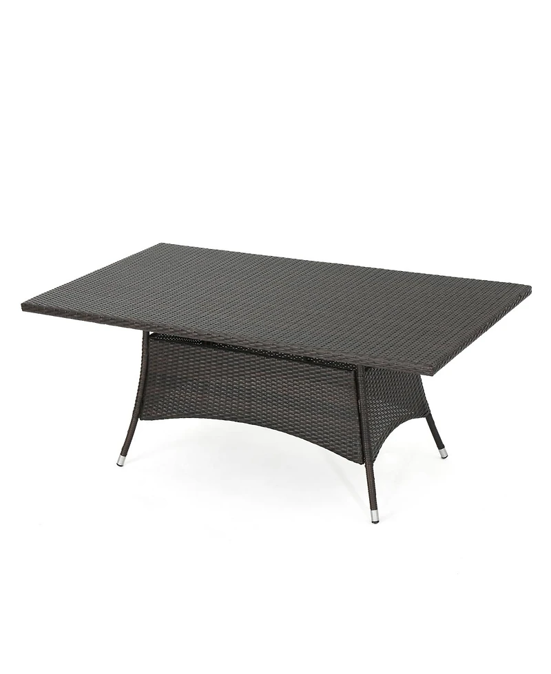 Streamdale Furniture Rectangular Polyethylene Wicker Outdoor Dining Table