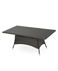 Streamdale Furniture Rectangular Polyethylene Wicker Outdoor Dining Table