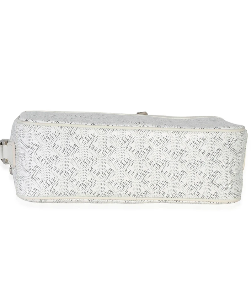 Pre-Owned Goyard White Goyardine Heart Canvas Sac Cap Vertn Pm