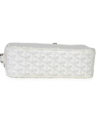 Pre-Owned Goyard White Goyardine Heart Canvas Sac Cap Vertn Pm