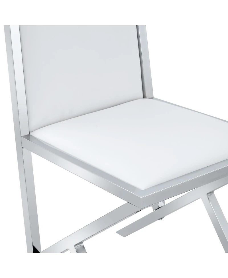 Streamdale Furniture 4 Pack metal framed Pu dining chairs, ergonomic, simple and luxurious