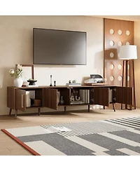 Streamdale Furniture Modern Tv Stand for TVs, Entertainment Center with Fluted Door