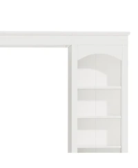 Streamdale Furniture Farmhouse Arched 106" Entertainment Center with Bookshelves