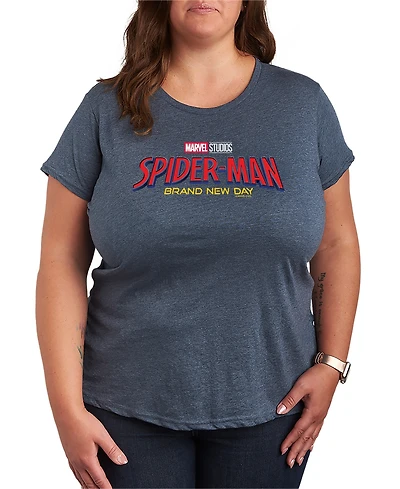 Hybrid Apparel Plus Spider-Man Brand New Day Logo Graphic T-Shirt