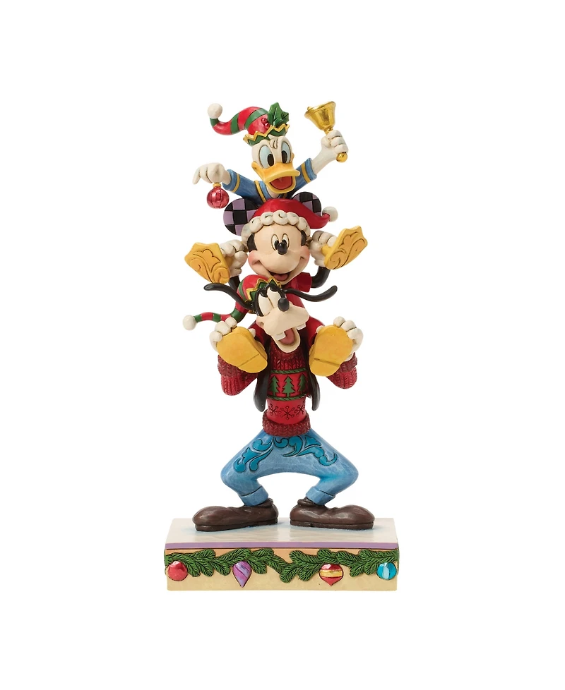 Jim Shore Disney Traditions Mickey, Donald, and Goofy Stacked Fig