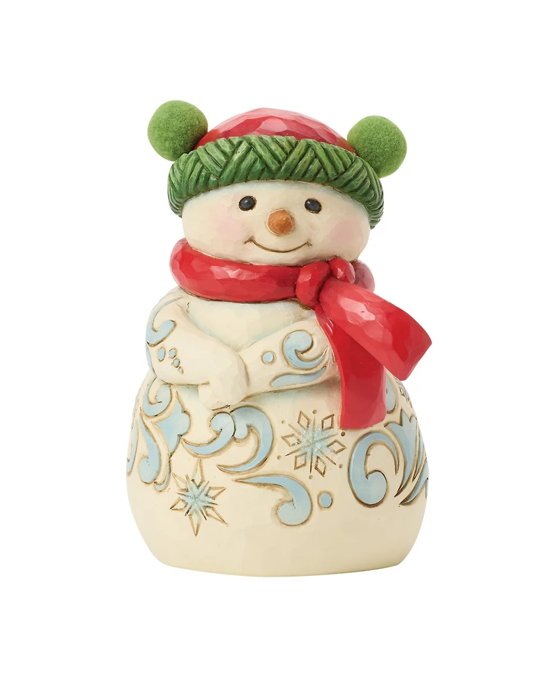 Jim Shore Heartwood Creek Fig Snowman with Pom Pom Hat