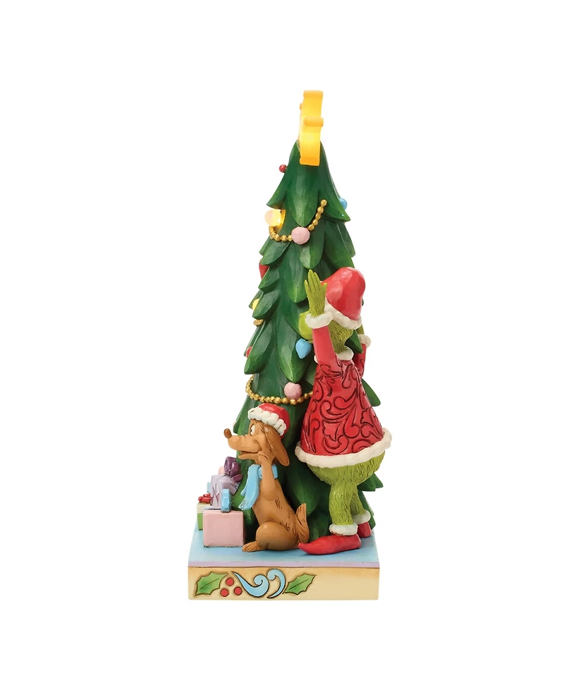 Jim Shore Grinch Fig Grinch, Cindy, Max Peeking