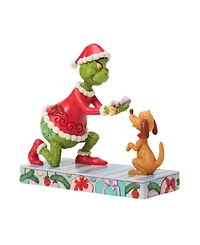 Jim Shore Grinch Fig Grinch Giving Max a Gift