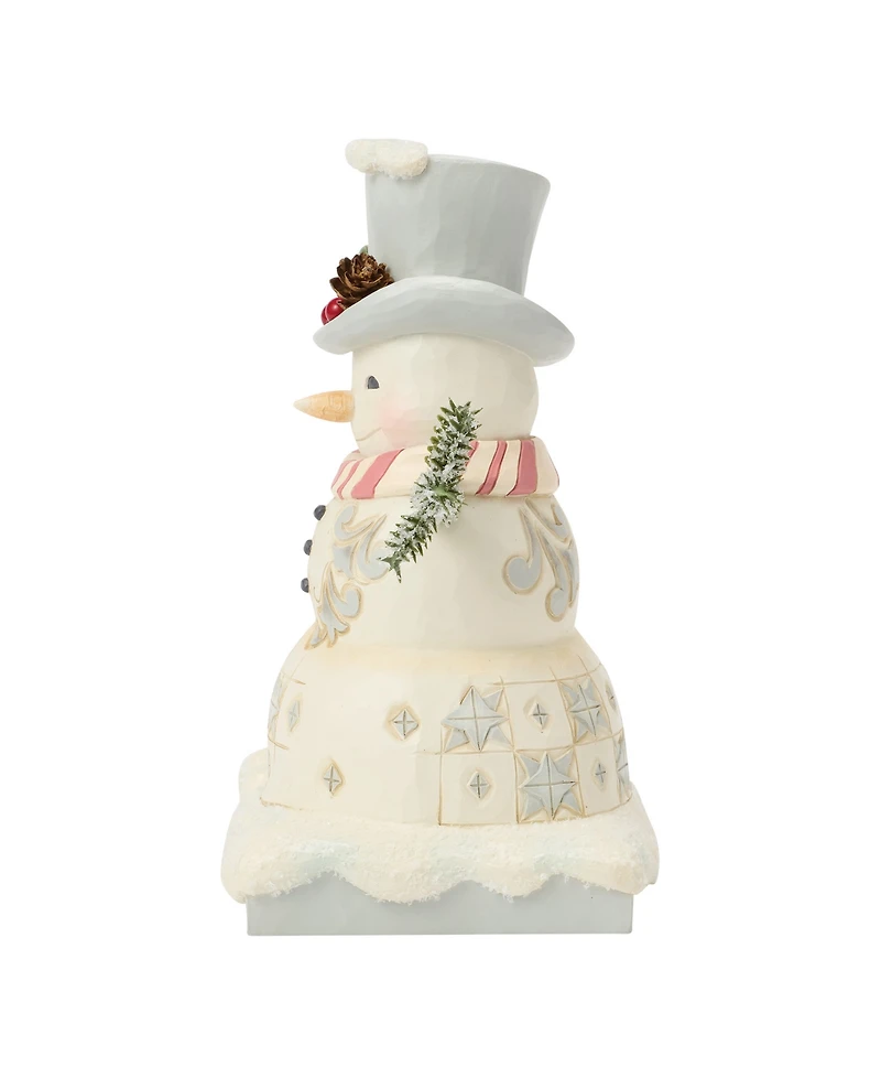 Jim Shore Heartwood Creek Fig Woodland Snowman with Top Hat
