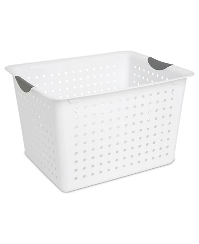 Sterilite Large Deep Durable Ultra Plastic Storage Basket Tote, (6 Pack)