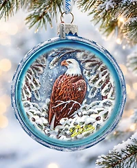 G.DeBrekht Eagle Cut Ball Holiday Ornament