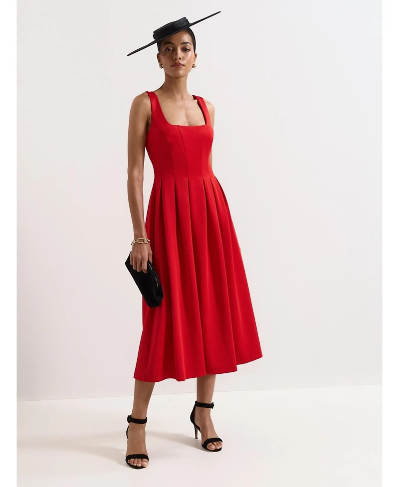 Phase Eight Women's Katie Square-Neck Midi Dress