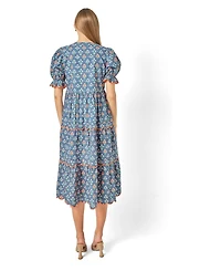 English Factory Women's Contrast Scallop Edge Midi Dress