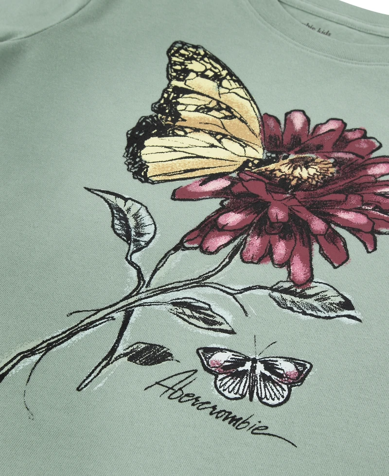 abercrombie kids Girls' 5-16 Flower Classic Short-Sleeve T-Shirt