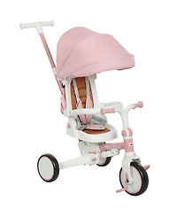 Qaba 7 In 1 Tricycle Stroller For Toddler With Adjustable Push Handle