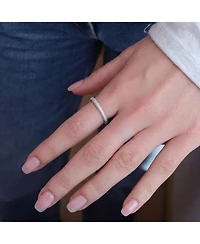 The Lovery Triple Row Cz Band Sterling Silver
