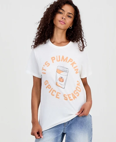 Grayson Threads, The Label Juniors' Pumpkin Spice Graphic-Print T-Shirt