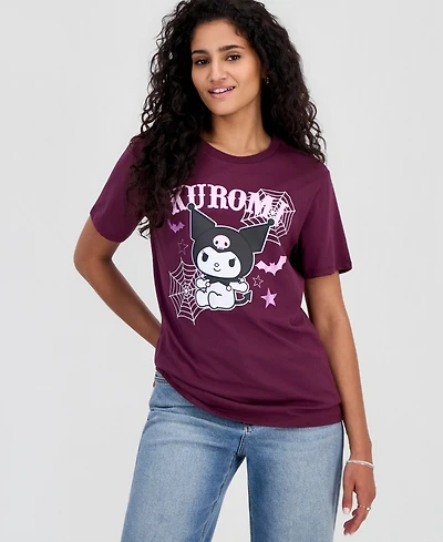 Grayson Threads, The Label Juniors' Kuromi Spiderweb Graphic-Print T-Shirt