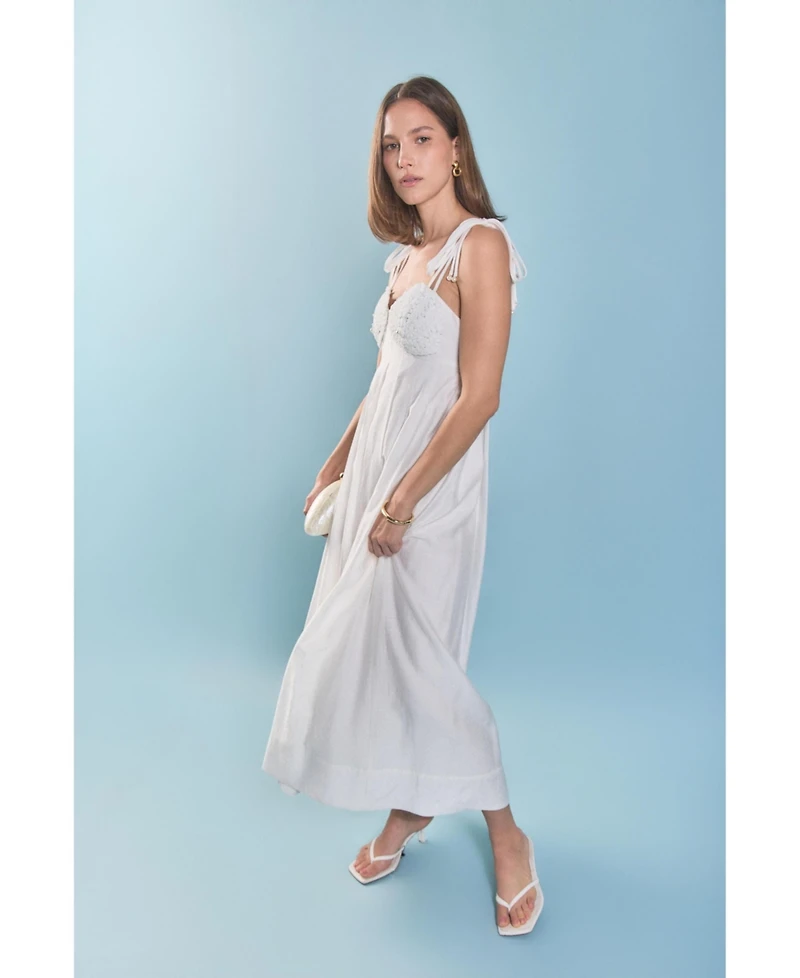 English Factory Women's Pearl Seashell Maxi Dress