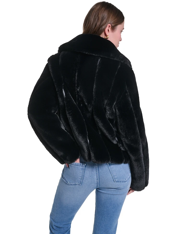 Karl Lagerfeld Paris Women's Short Faux Fur Jacket