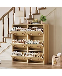 gaomon 6 Flip Freestanding Drawers Shoe Cabinet, Shoe Rack Cabinet for Entryway