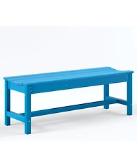 gaomon Weatherproof 2-Person Backless Outdoor Bench, Dining Seat, Garden Bench for Porch, Patio, Park, Entryway