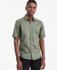 Alfani Men's Baker Geometric Short-Sleeve Shirt, Macy's Exclusive - Bbaker Line Geo