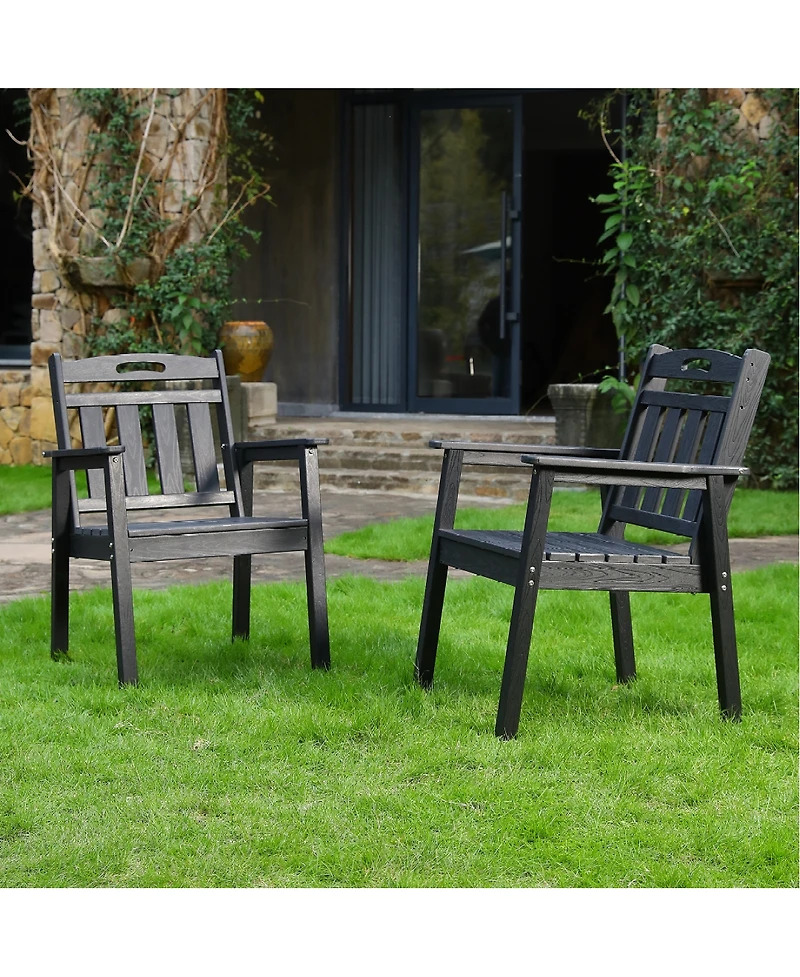 Streamdale Furniture Hdpe Outdoor Terrace Dining Chair Set