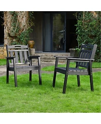 Streamdale Furniture Hdpe Outdoor Terrace Dining Chair Set