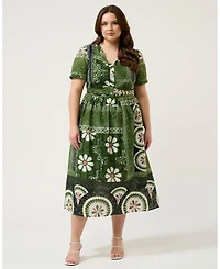 Estelle Ethereal Tile Print Dress