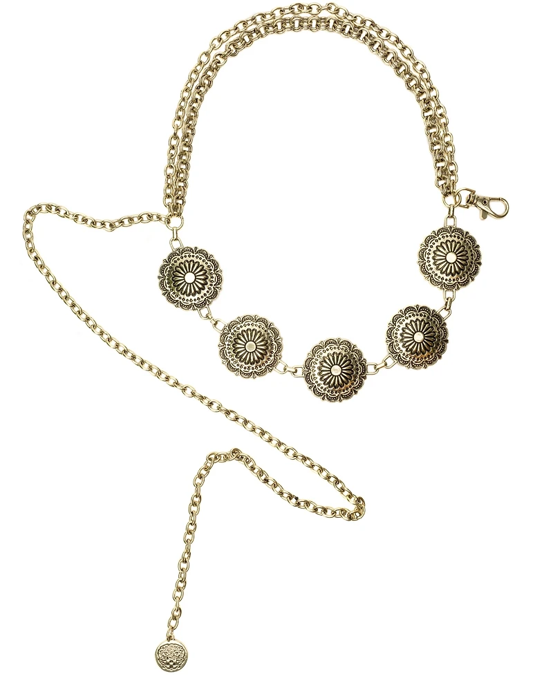 Vince Camuto Concho Chain Swag Belt