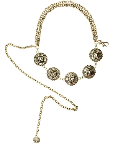 Vince Camuto Concho Chain Swag Belt