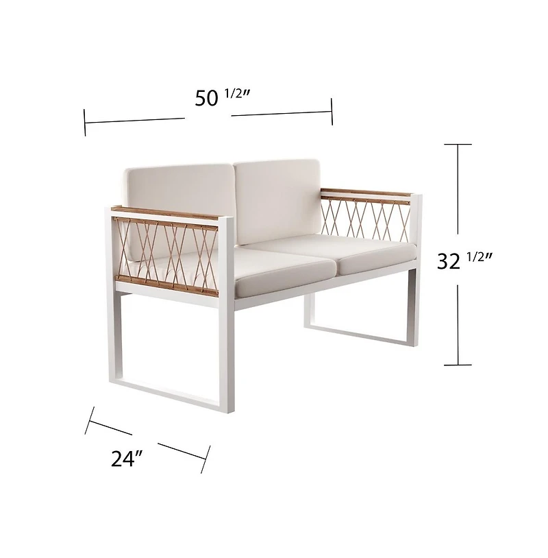 Augusta Home Wallmond Cushioned Outdoor Loveseat/Settee