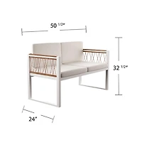 Augusta Home Wallmond Cushioned Outdoor Loveseat/Settee