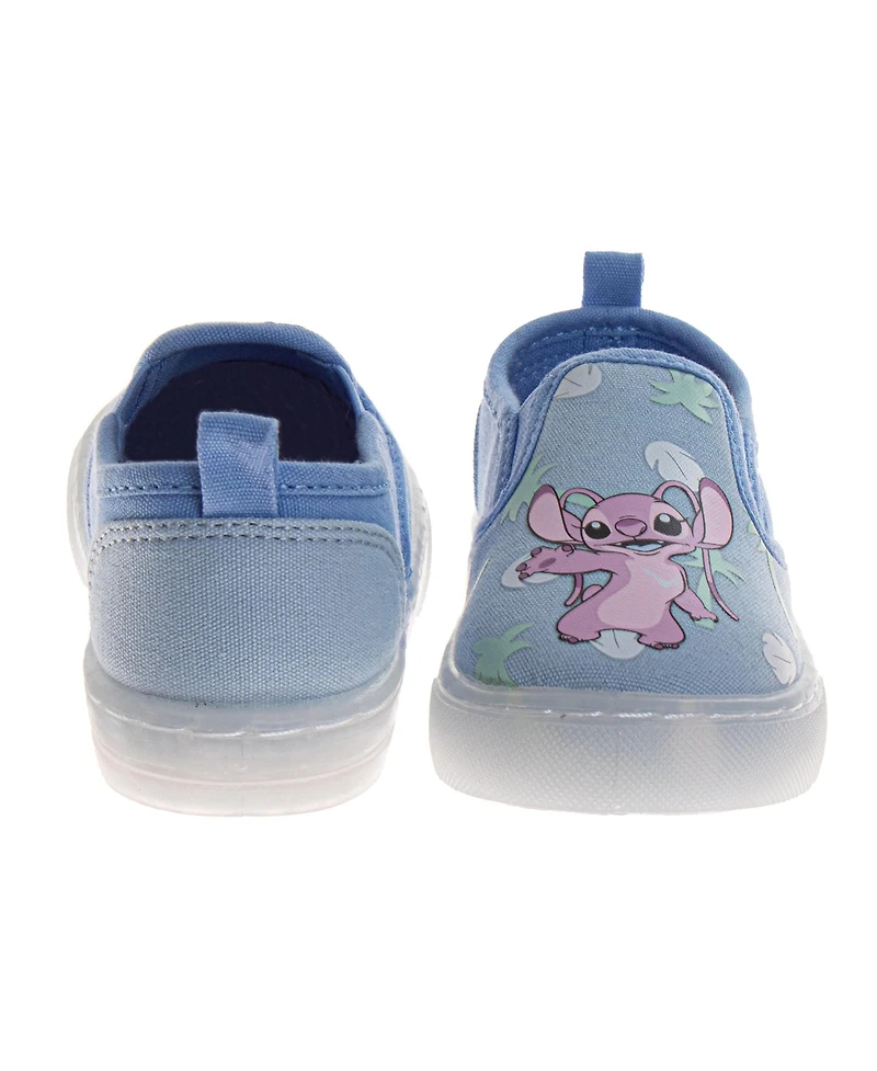Disney Toddler Lilo & Stitch Shoes Slip- On, Canvas Loafers, Casual, Walking (Little 7-12)