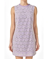 English Factory Women's Crochet Lace Mini Dress