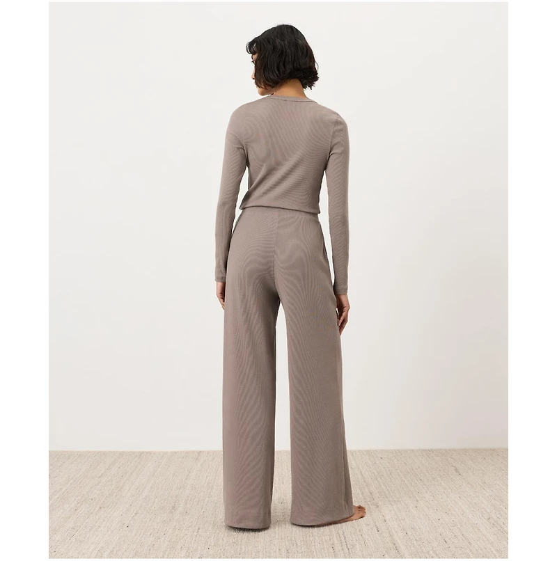Pact Women's Dream Rib Wide Leg Lounge Pant