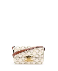 Pre-Owned Celine Triomphe East-West Shoulder Bag Triomphe Coated Canvas