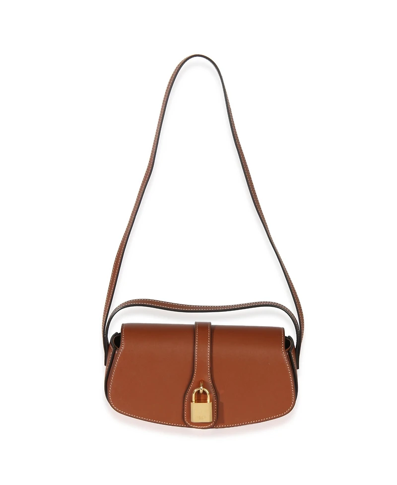 Pre-Owned Celine Brown Smooth Calfskin Tabou Clutch On Strap
