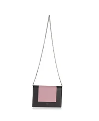 Pre-Owned Celine Grey Pink Smooth Calfskin Frame Evening Clutch On Chain