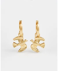 Fable England Love Dove Huggie Earrings