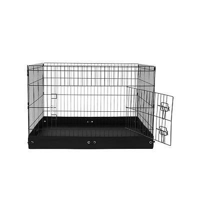 Ruie 4 Panel Foldable Metal Dog Exercise Pen 24 in Tall 36 in Wide Panels