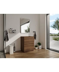 Sillysis Bathroom Vanity Cabinet Only, Freestanding Engineered Wood with 2 Drawers