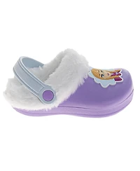 Disney Girls' Frozen Anna and Elsa Clogs Fuzzy, Fleece Lined, and Warm Garden Shoes