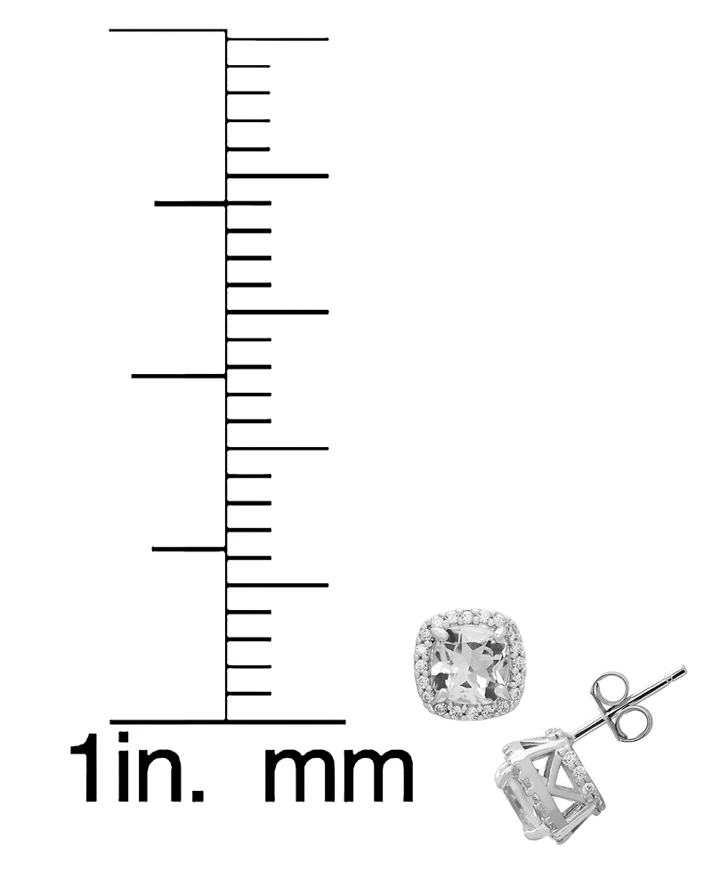 Macy's Lab-Grown White Sapphire Pendant Necklace & Matching Earrings (4-1/8 ct. t.w.) in Sterling Silver, 2-Piece Set