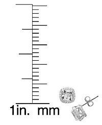 Macy's Lab-Grown White Sapphire Pendant Necklace & Matching Earrings (4-1/8 ct. t.w.) in Sterling Silver, 2-Piece Set