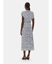 Whistles Women's Flaming Leopard Print Midi Dress