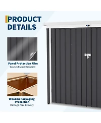 gaomon Outdoor Trash Can Storage Box with Lock Latch for Backyard, Patio and Garden Tool Organization