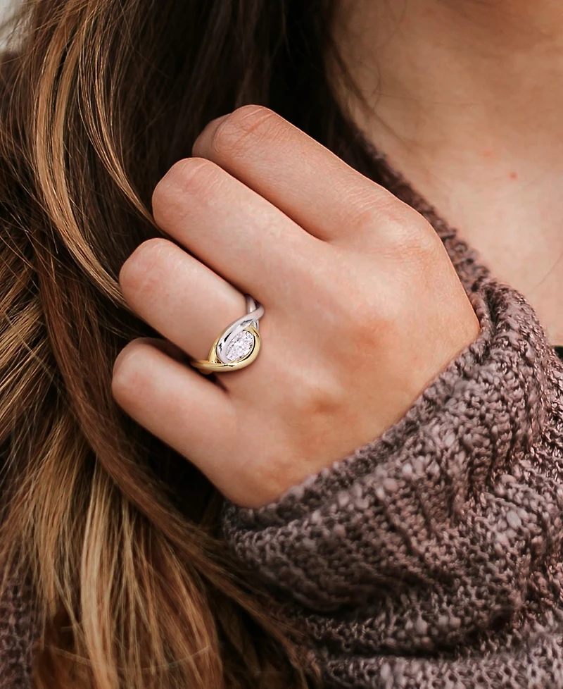 Macy's Lab-Grown Moissanite (1 ct. t.w.) Ring Sterling Silver